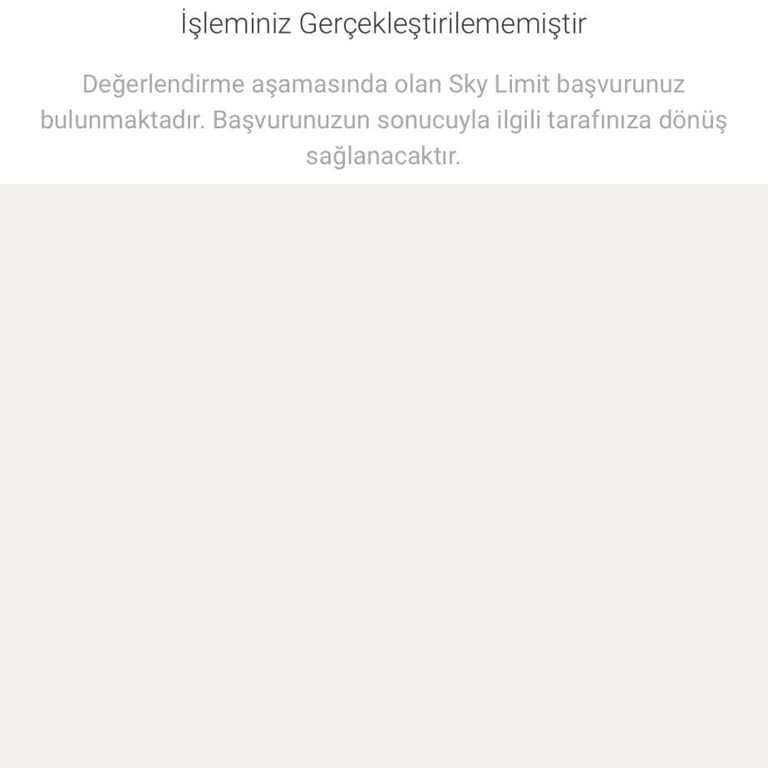 VakıfBank Sky Limit Başvuru Sonucu Bekleniyor