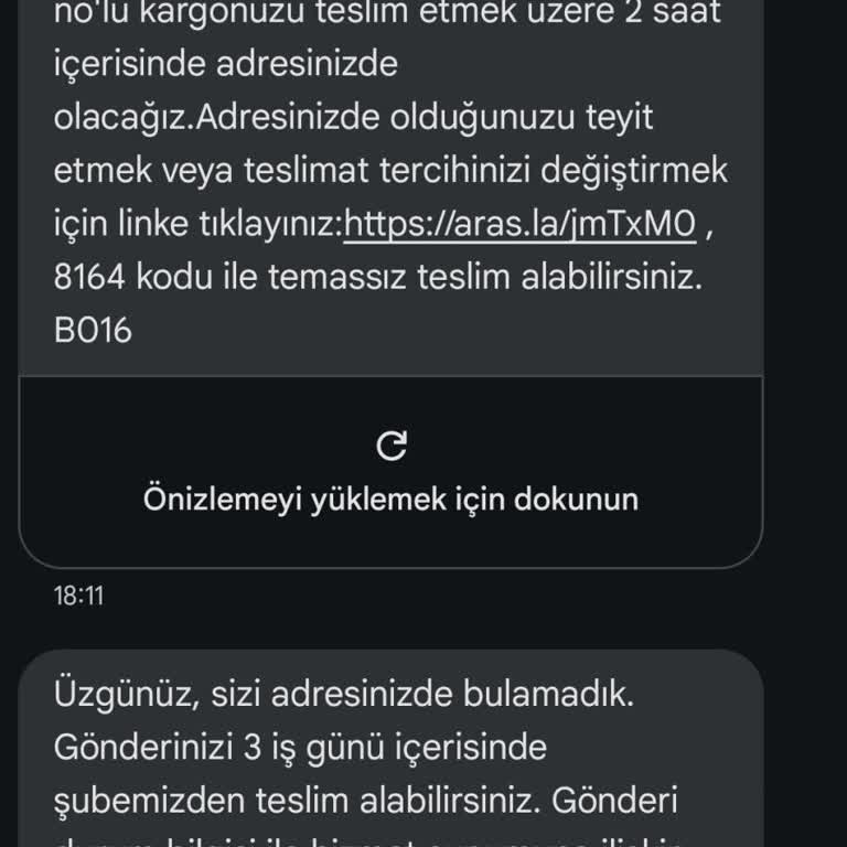 Aras Kargo'nun Yanıltıcı Teslimat Bildirimleri