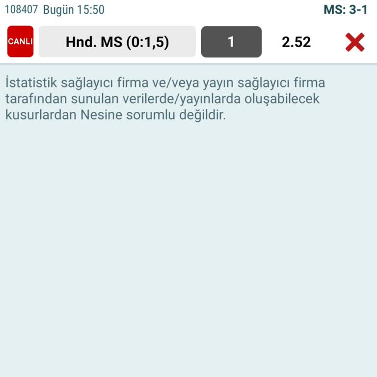 Kazanan Kuponun Haksız Kaybeden Olarak İşlenmesi