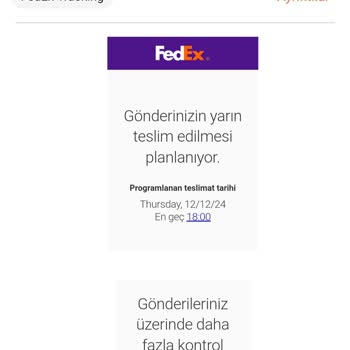 FedEx Kargo Teslimatında Sürekli Gecikme Ve İletişim Sorunu