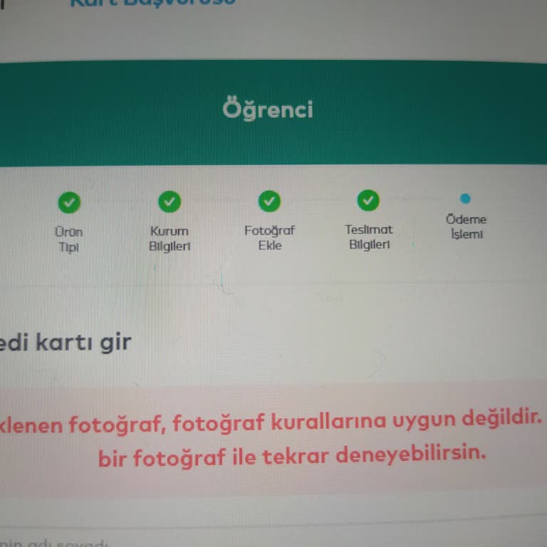 Öğrenci Kartı Başvurusunda Sistem Engeli