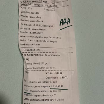 Yanlış Sipariş Ve Lezzet Hayal Kırıklığı