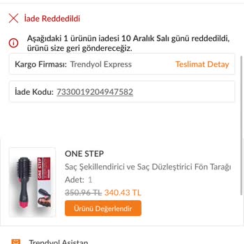 İade Edilmeyen Fön Tarağı Ve Cevapsız Sorular