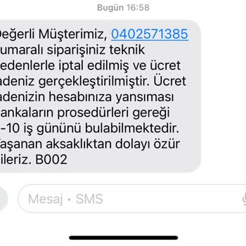 Ticari Ahlak Sıfır: Sipariş İptali Ve Geciken Para İadesi