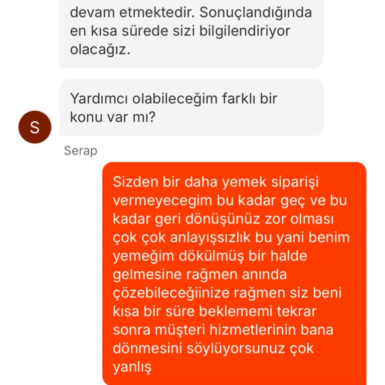 Sipariş Sorunu Ve Yetersiz Müşteri Hizmetleri