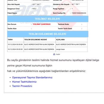 Kargo Teslimatında Yaşanan Gecikme Ve Sorunlar