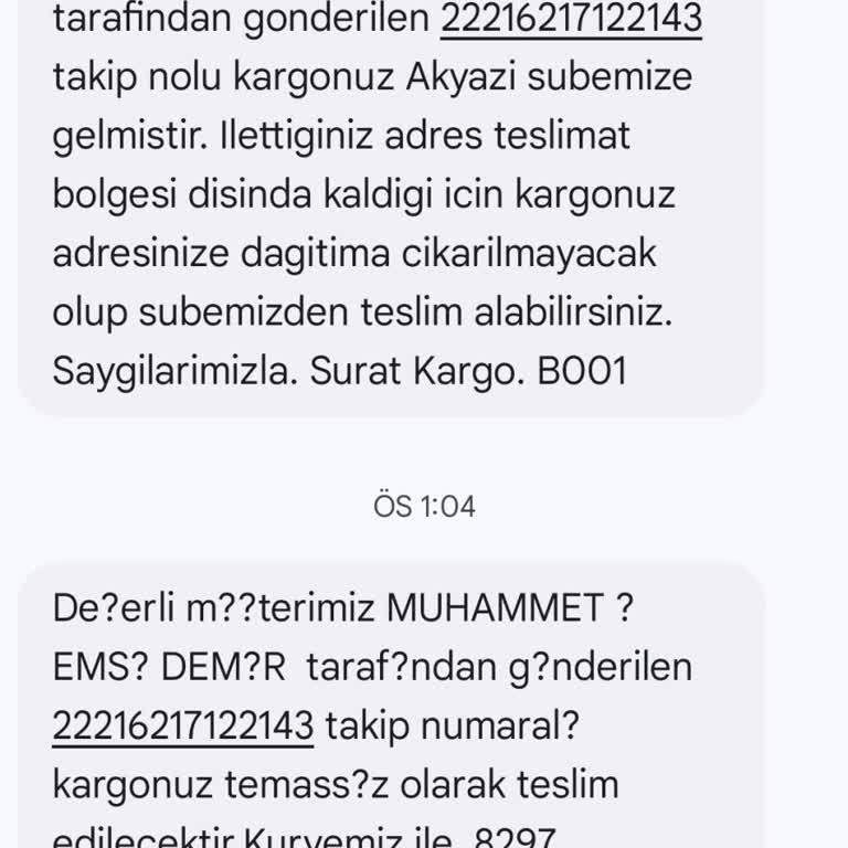 Trendyol Ve Sürat Kargo Teslimat Sorunları