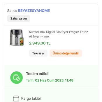 Kumtel Airfry'de Paslanma Ve Soyulma Sorunu