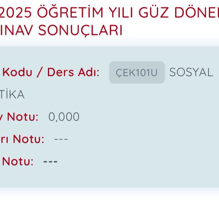 Anadolu Üniversitesi Sınav Sonucumda Beklenmedik Sıfır Puan Şoku
