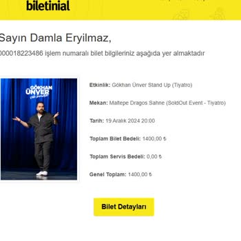 Yanlış Tarihli Gösteri Ve Yetersiz Müşteri Hizmeti