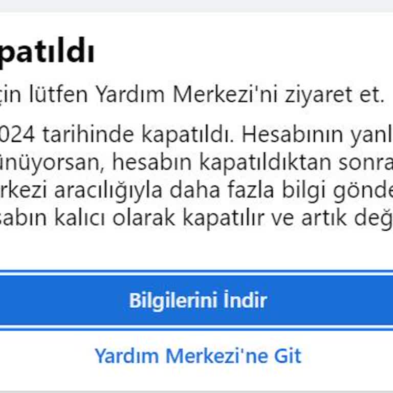 Facebook Hesap Yasaklanmasına İlişkin Acil İnceleme Talebi