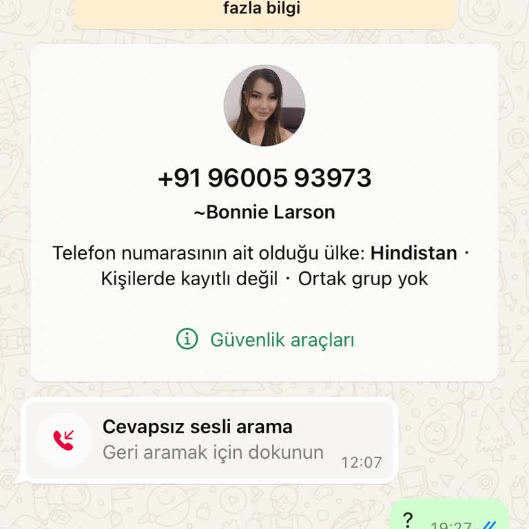 Bilinmeyen Numaradan Gelen Mesaj Ve Güvenlik Endişesi