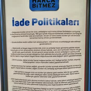 A101'in İade Politikası Müşteri Memnuniyetini Zedeliyor