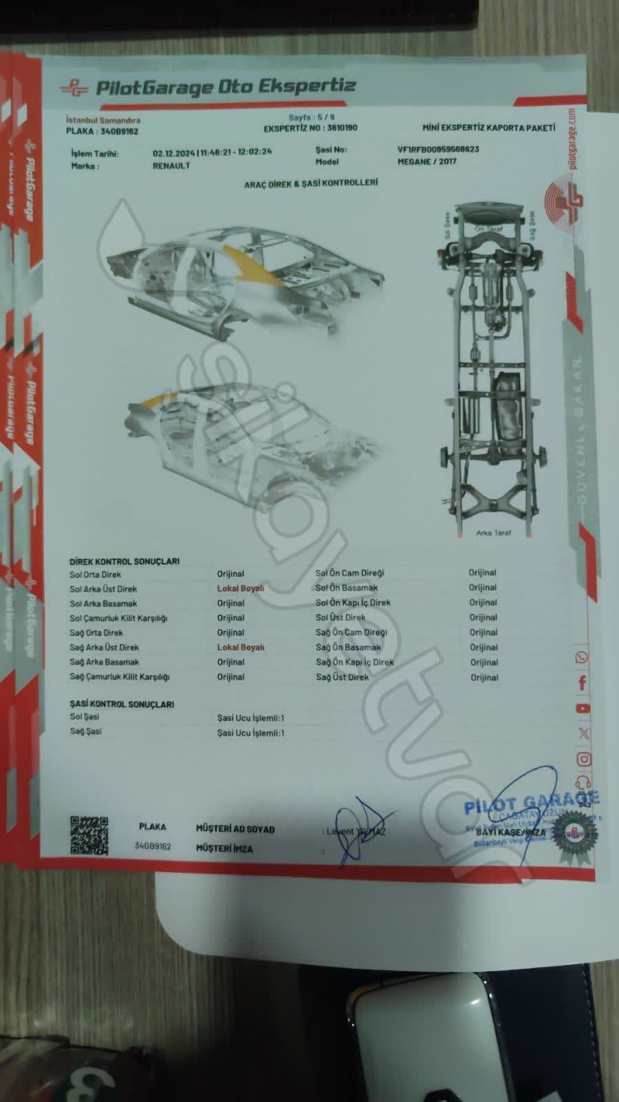Pilot Garage Ekspertiz Raporundaki Yanıltıcı Bilgiler - Şikayetvar