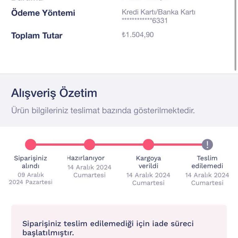 Penti Sipariş Teslimatında Yaşanan Sorunlar