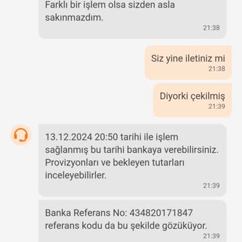 İade Edilmeyen Para Ve Teslim Edilmeyen Mont