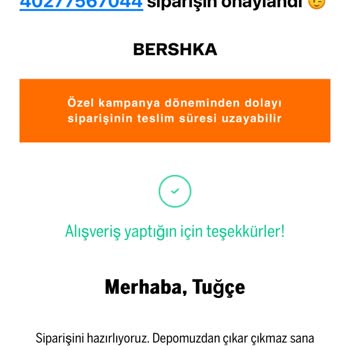 Bershka'dan İptal Edilen Sipariş Ve İade Sorunu