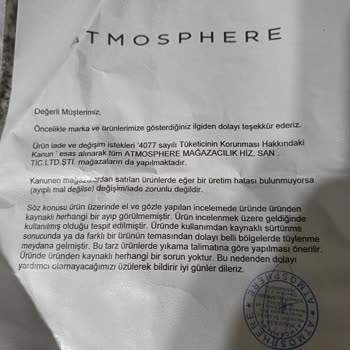 Atmosphere Giyim'den Aldığım Sweat'te Şaşırtıcı Hata