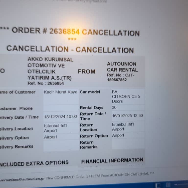 Pasaport Engeline Takılan Araç Kiralama