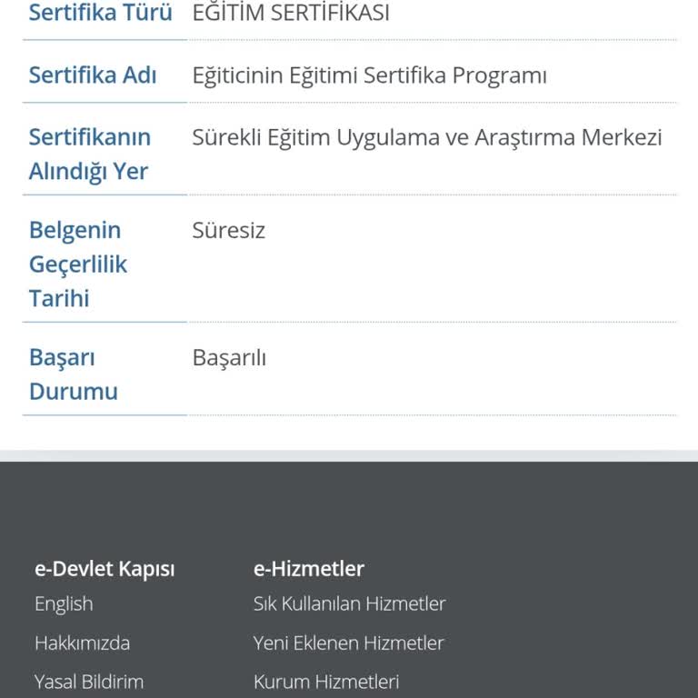 Eğitim Sertifikası Onayı Ve Yanlış Anlamalar