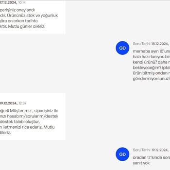 İdefix'te Sipariş Sorunu Ve Yetersiz Destek
