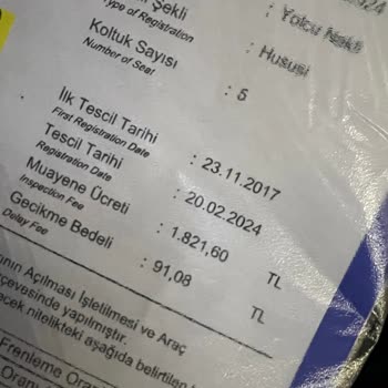 Tüvtürk Vehicle İnspection Station - Mersin Şikayeti