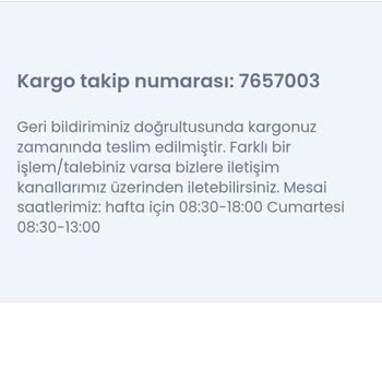 Kayıp Kargo Ve Yanıltıcı Geri Bildirim