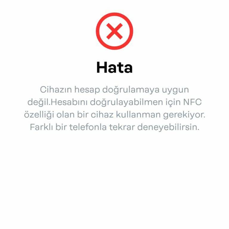 Papara NFC Destekli Cihaz Sorunu Ve Kimlik Doğrulama Engeli