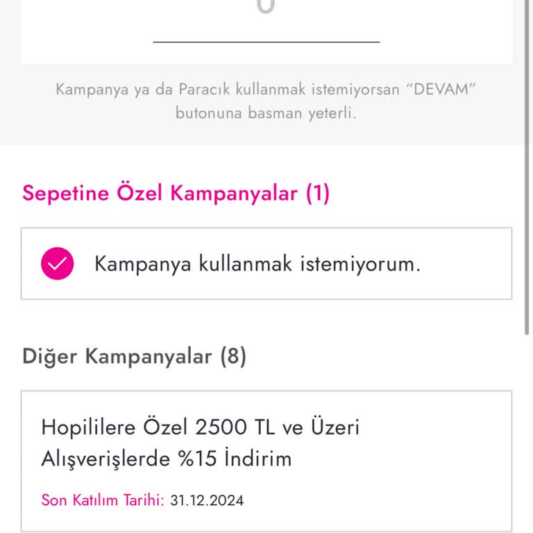 Hopi Kampanyalarından Yararlanamama Sorunu