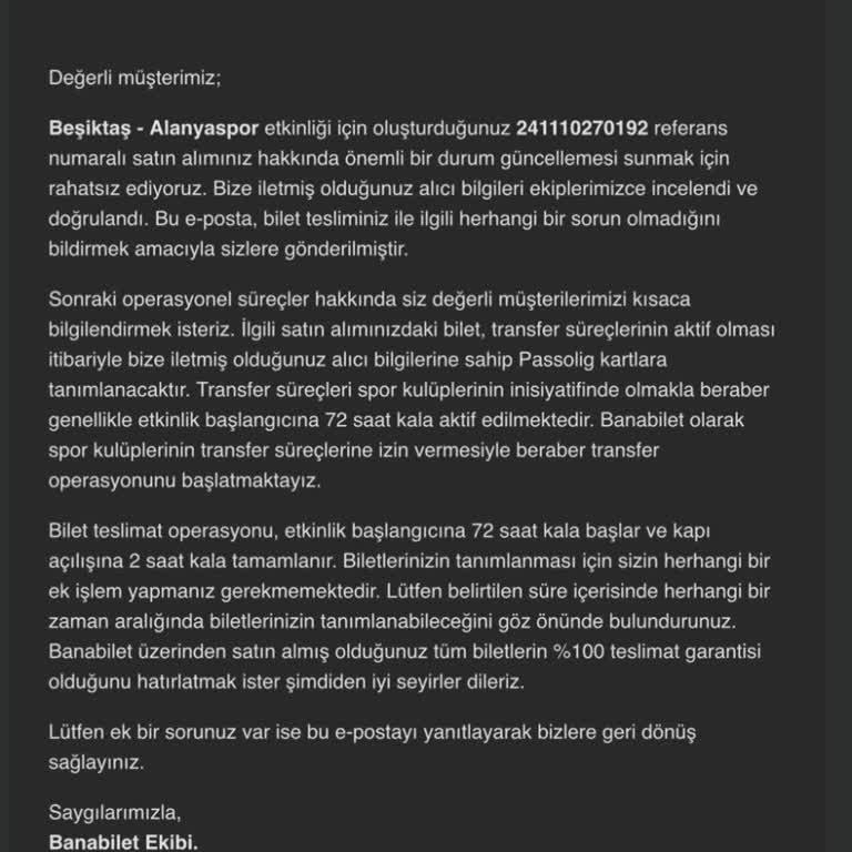 Banabilet.com'da Bilet Tanımlama Sorunu Ve Güven Kaybı