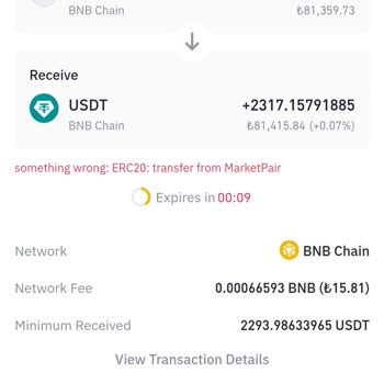 Binance Web3 Cüzdanında Token Dönüştürme Sorunu
