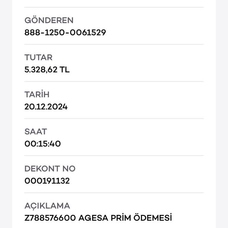 Haberim Olmadan Kesilen Hayat Sigortası Ücreti