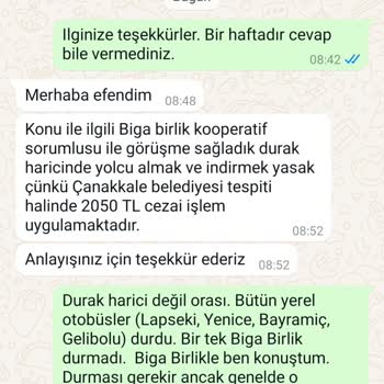 Biga Birlik Otobüsleri Ve Cevapsız Kalan Şikayetler