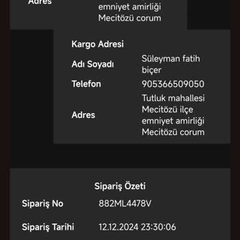 Online Siparişim Hâlâ Teslim Edilmedi
