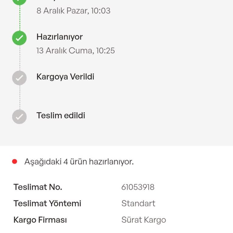 Siparişin Gecikmesi Ve Mağduriyetin Giderilmesi Talebi