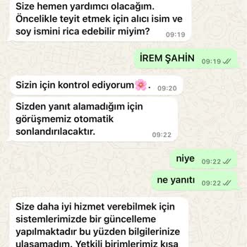 Kayıp Kargo Ve İletişim Sorunları