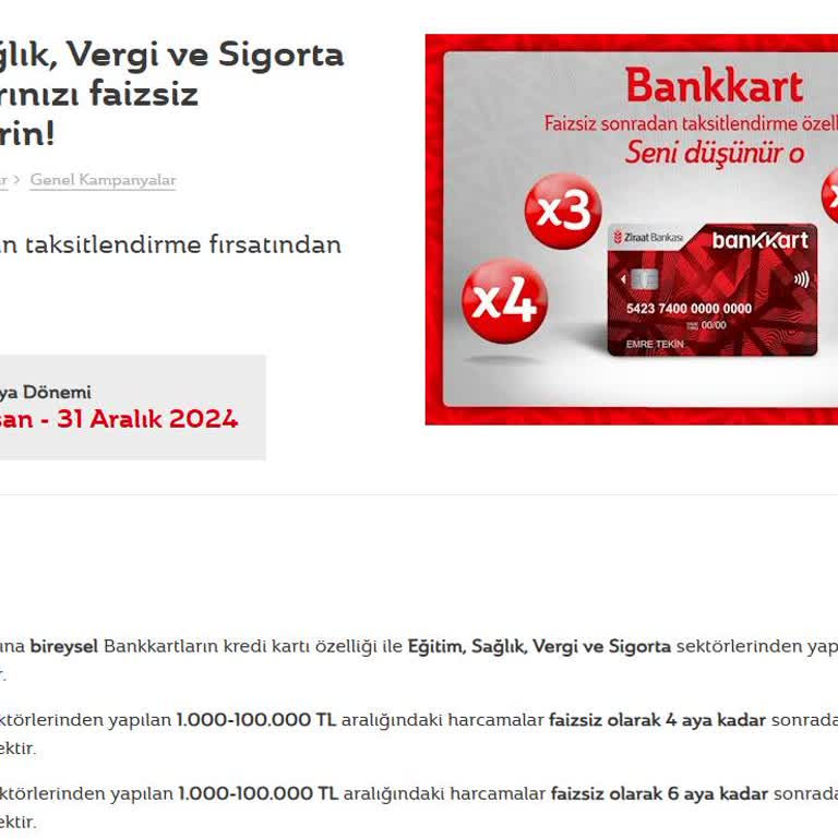 Ziraat Bankası Kredi Kartı İle Yapılan SGK Ödemesinde Taksitlendirme Sorunu