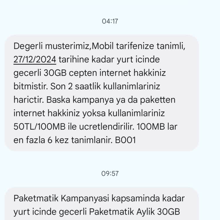 Mobil İnternet Paketi Sorunu Ve Haksız Ücretlendirme