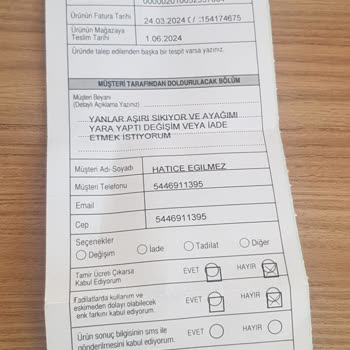 Gaziantep Desa Mağazasında Ayakkabı İade Sorunu