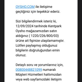 Oysho Tayt Dikiş Problemi