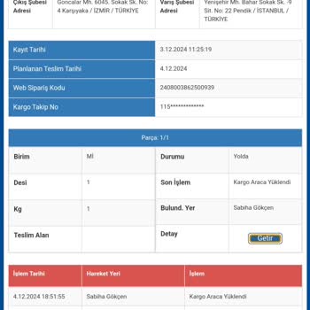 Kayıp Kargo Ve İlgisizlik Sorunu