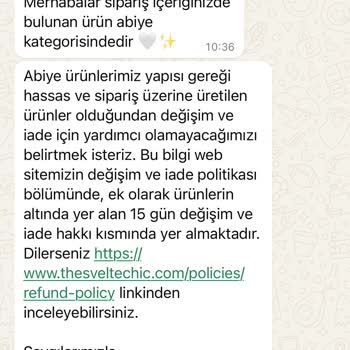 Svelte Chic Mağazasının İade Politikası Ve Adres Bilgisi Sorunu