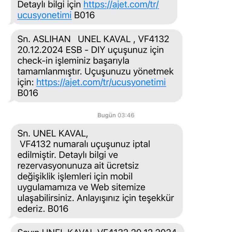 Uçuş İptali Nedeniyle Cenazeye Yetişememe