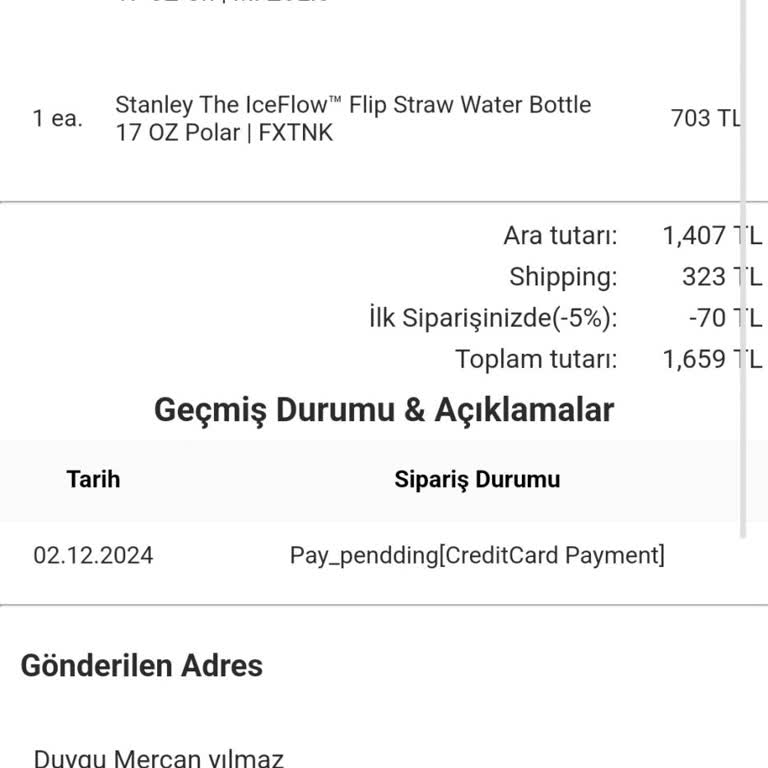 Sipariş Verdim, Ürünler Ortada Yok!