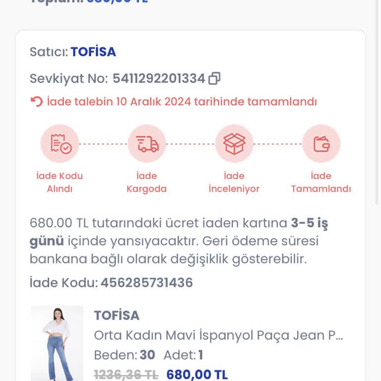 Yanlış Marka Ve Geciken İade Süreci
