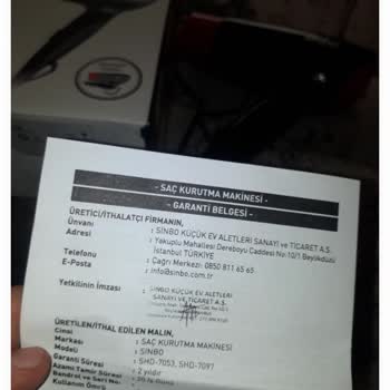 Sinbo Fön Makinesi Garanti Kapsamında Bozuldu