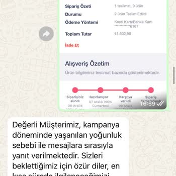 Eksik Kargo Ve İletişimsizlik Sorunu