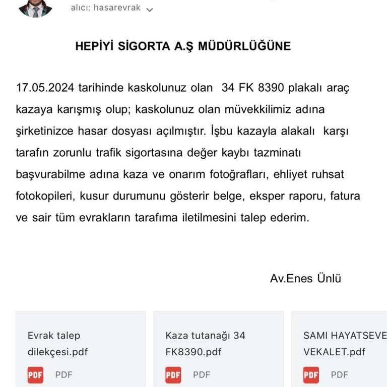 Değer Kaybı Başvurusu İçin Evrak Eksikliği Ve Gecikme