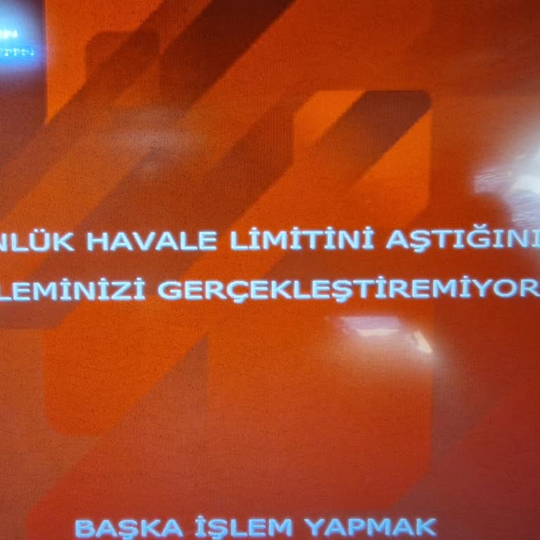 Ziraat Bankası ATM'lerinde Hesaplar Arası Transfer Limiti Sorunu