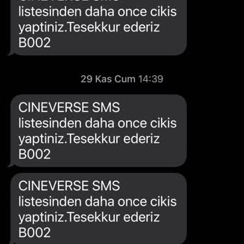 CGV Club'ın Israrcı SMS Gönderimi